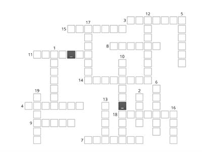 UNIT 5 - LIFE IN A MANOR (crossword)