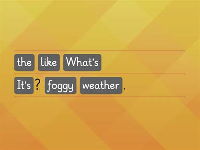 What's the weather like?