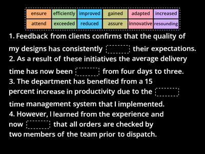 Business Partner C1 - 8.5 - Self-assessment vocabulary