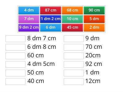 Teisendamine 2.klass cm - dm