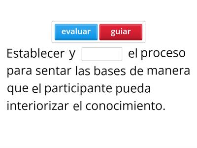 Actividades que realiza el instructor en la capacitaciòn 