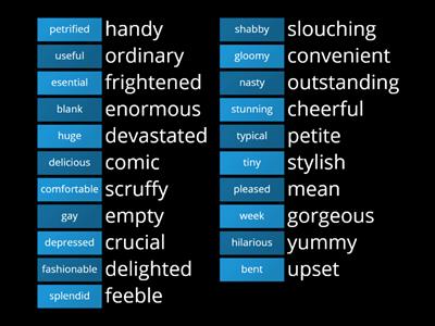 Adjectives (synonyms)