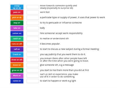 Phrasal verbs on