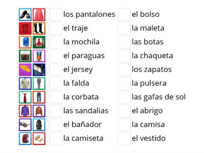 Vocabulario de ropa