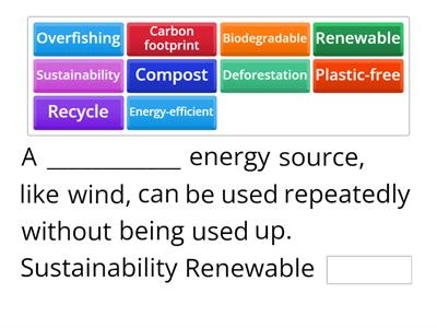 Sustainability vocabulary  2