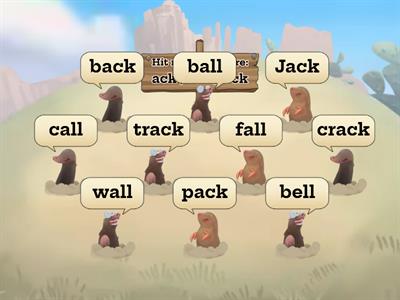 ack words (whack-a-mole)