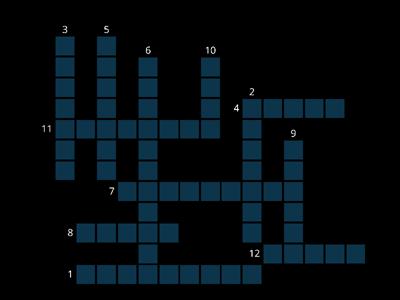 Crime Vocabulary Crossword