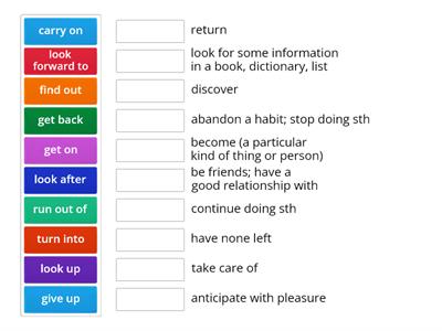 FCE 2 - COMMON PHRASAL VERBS 2