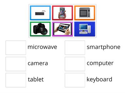 Match the gadget with the picture