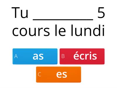 les verbes de l'école