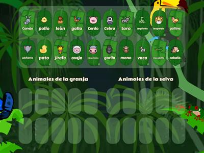 Clasificación de Animales (selva v/s granja)