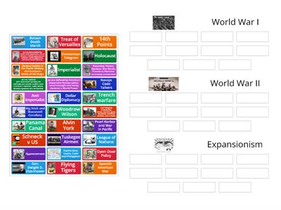 USH Era's Expansionism, World War I, World War II