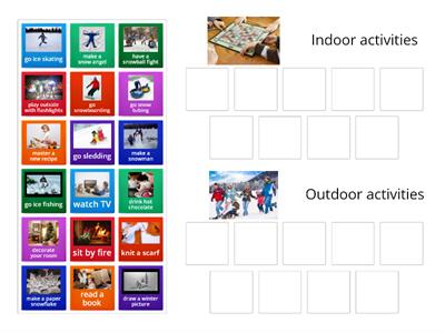 Winter indoor and outdoor activities