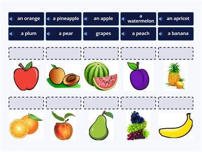 Fruit - a/ an/ plural