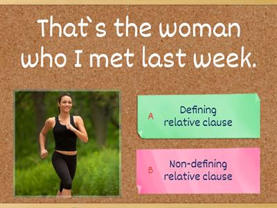 Relative pronouns. Defining and non-defining relative clauses.