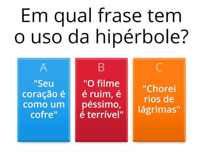 Figuras de linguagens: Ironia e Hipérbole