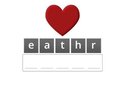  Valentine's Day Vocabulary - Match