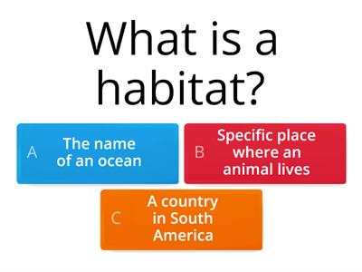 Short habitat quiz
