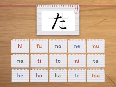 Hiragana ta/na/ha