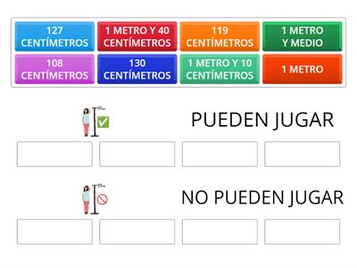 120 cm ES LA ALTURA MÁXIMA PARA LOS JUEGOS