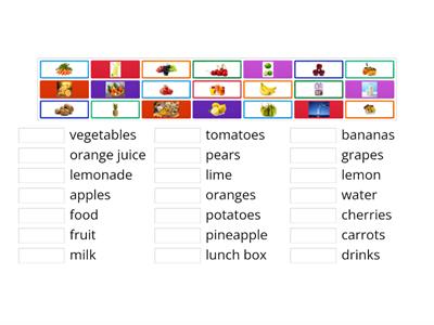 Food - part 1 (veggies, fruit, drinks)