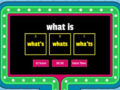 Which is the correct contraction?