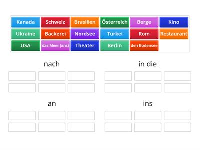 Wohin fahren/gehen Sie?