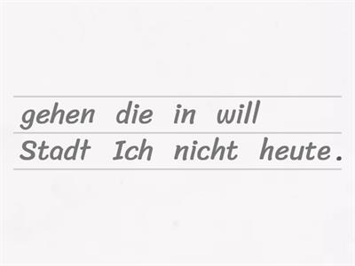 können - wollen - müssen - Syntax