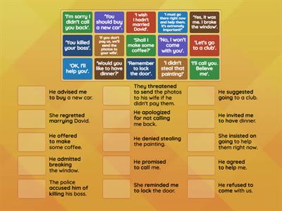 EF Upper-Intermediate 8B Reporting Verbs