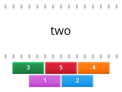 Match number to number words