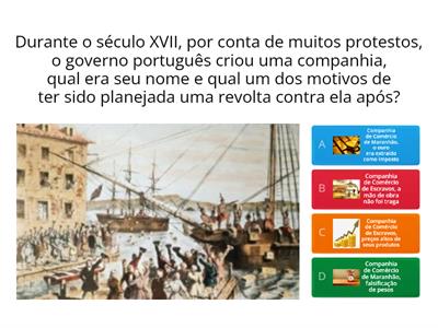 Questionário - Rebeliões na América Portuguesa