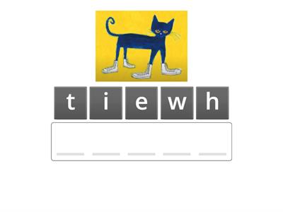 Unscramble Letters - Pete The Cat - I Love My White Shoes 