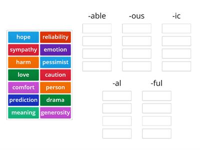 FCE - Unit 2 -  Nouns to Adjectives - Word Formation