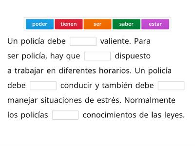 LN-A2-Cualidades en puestos de trabajo: SER, ESTAR, PODER, SABER, TENER