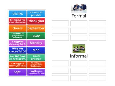 EEP (Part A) Day 3 Formal vs. Informal tones in Business