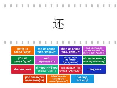Рукодельникова 5 класс урок 4 Новые иероглифы (сопоставить с чтением и переводом)