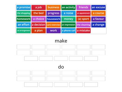Make and Do Collocations