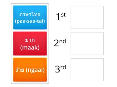 Thai language is very easy.