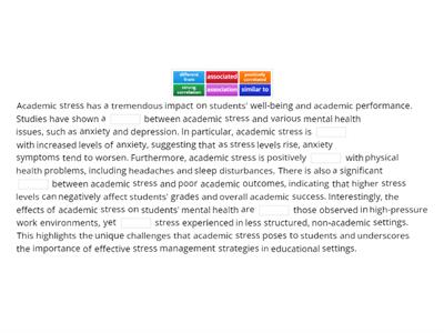 Academic Stress Comparitives 