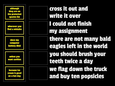 Matching Dependent and Independent Clauses