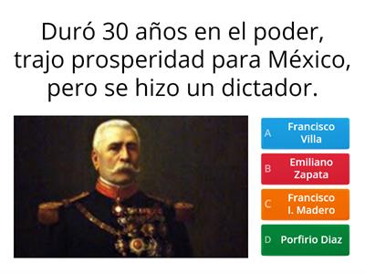 Qué tanto sabes de la Revolución Mexicana?  Cuestionario