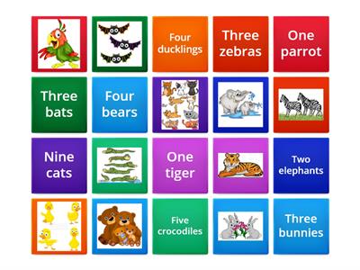 Matching animals - counting