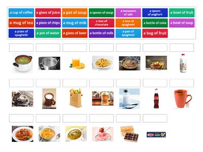 4th class vocabulary Food 