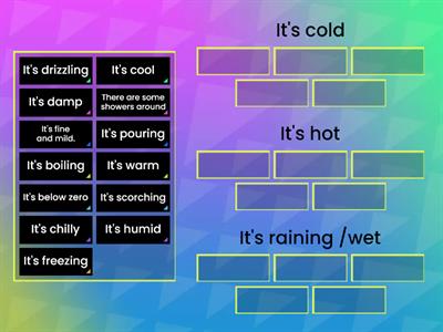 5th year: Weather vocabulary