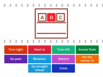 Prepositions to give directions