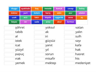 2. SINIF EŞ ANLAMLI KELİMELER