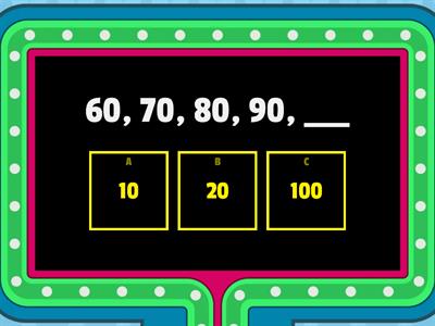 Math 2. Skip Counting by 10s, 50s, 100s (B)