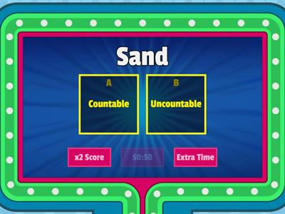 Countable and uncountable nouns. 