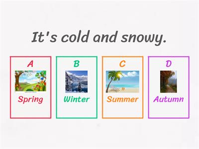 Unit 7.1 - Weather - Seasons Quiz