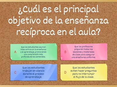 QUIZ DE ENSEÑANZA RECIPROCA